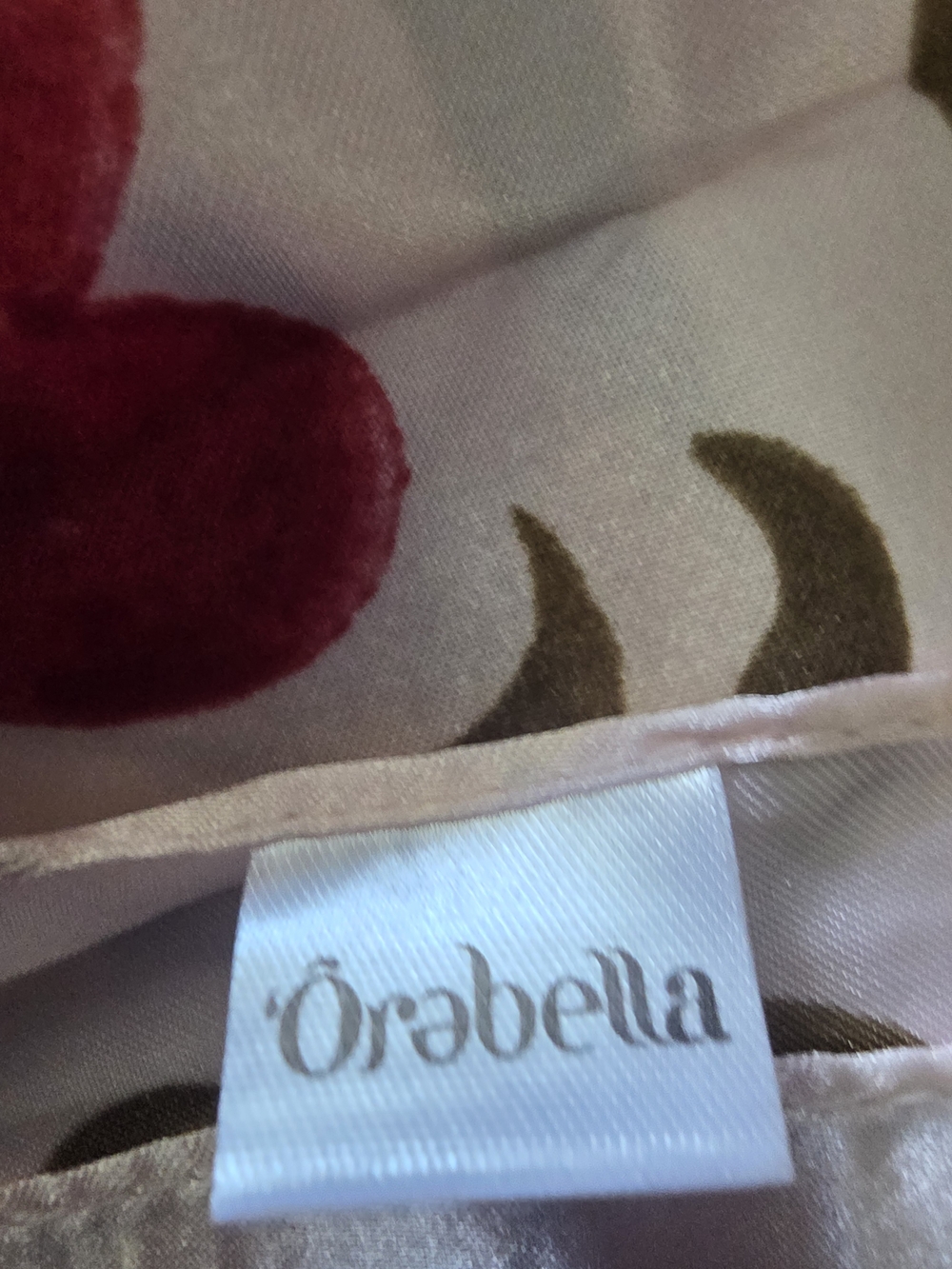 Orabella Signature Scarf Gift Box in Red and Gold - Picture 9 of 9